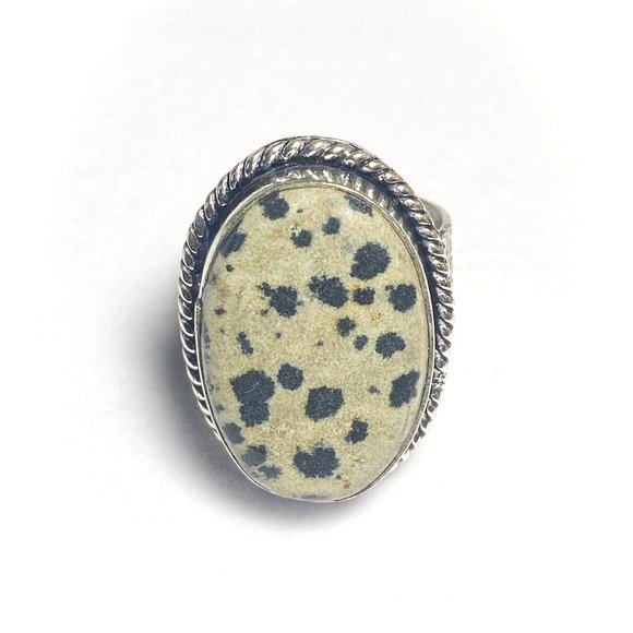 Handmade Jewelry - Natural Dalmatian Jasper Ring